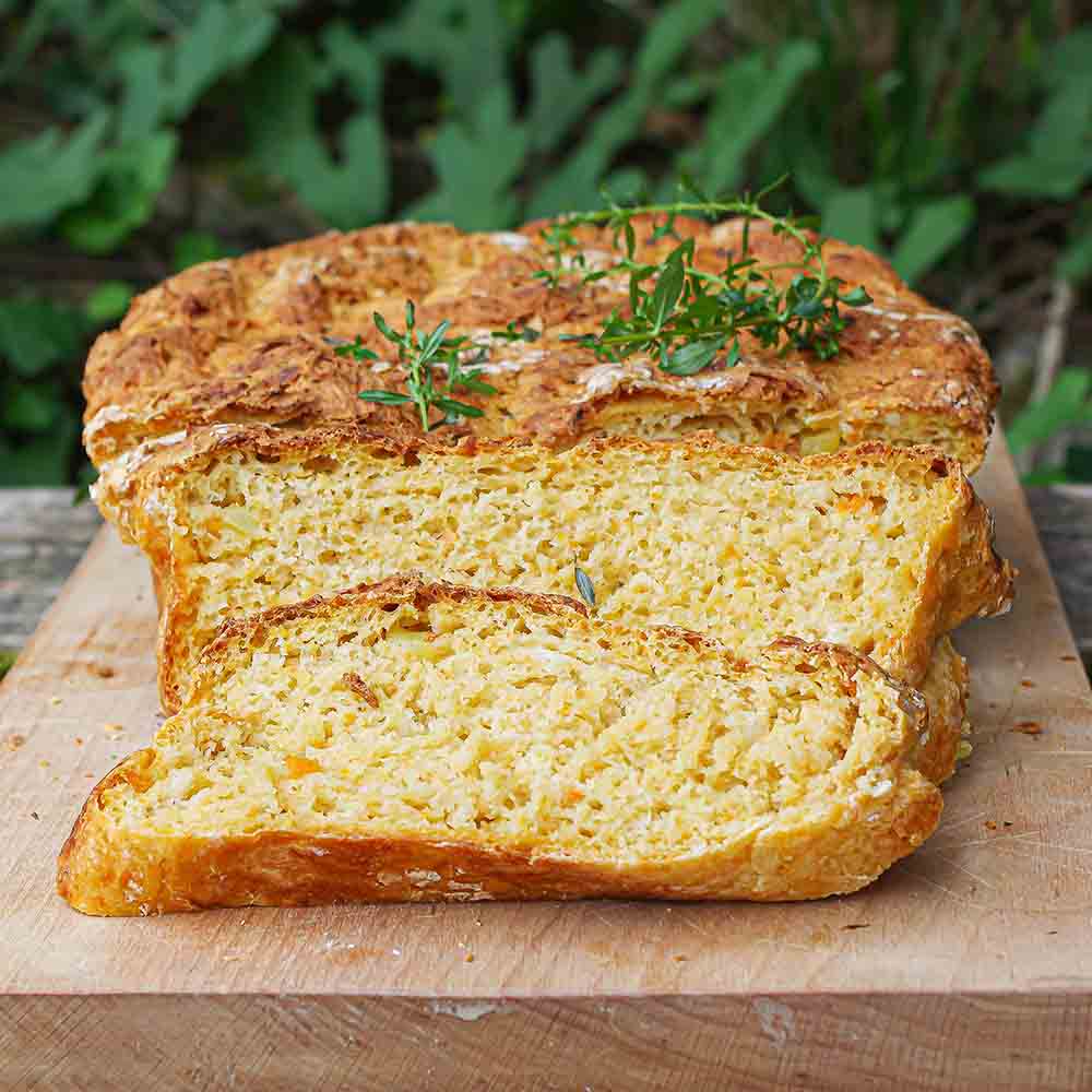 Rustikales Kartoffelbrot mit Süßkartoffeln