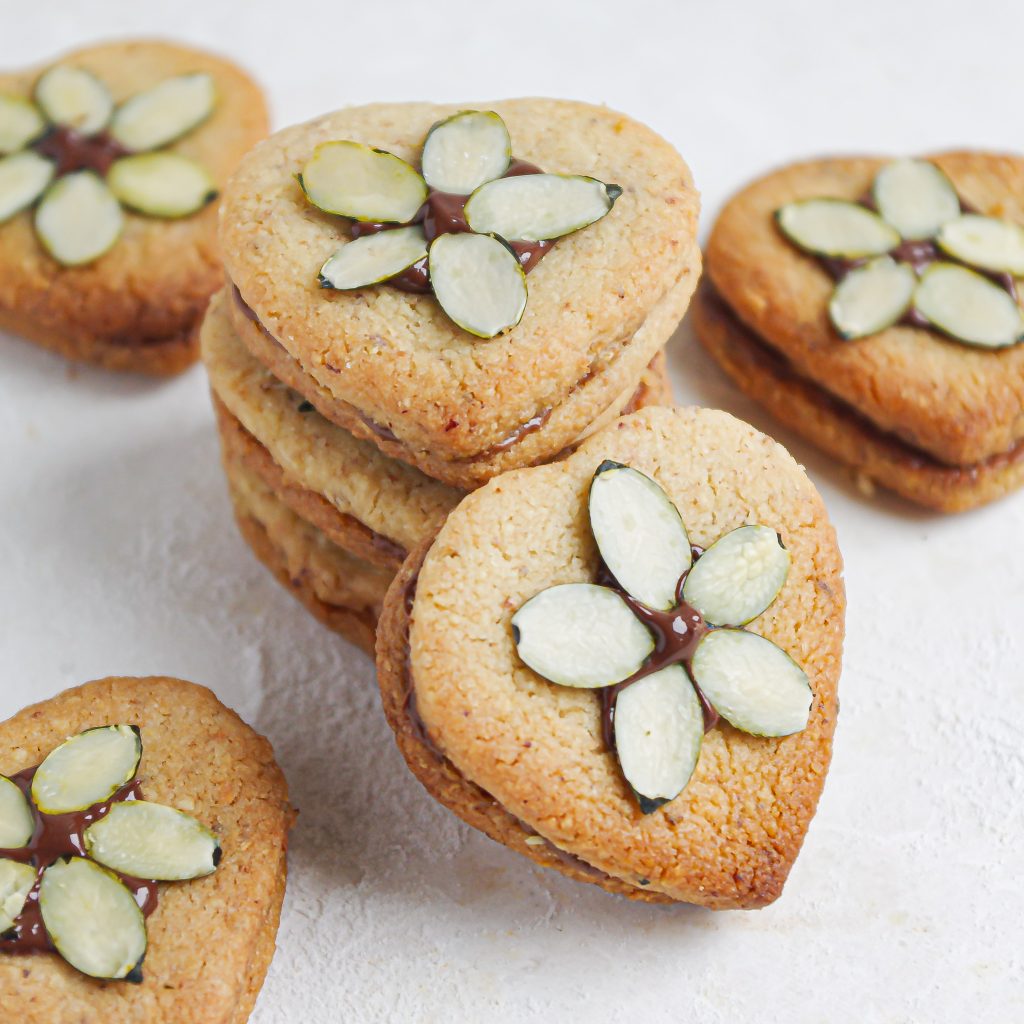 Haselnuss-Kekse mit Nougat