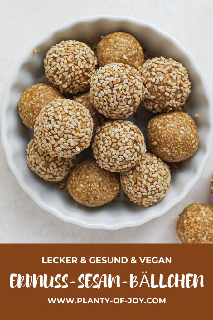 Erdnuss-Sesam-Energiebällchen Pin