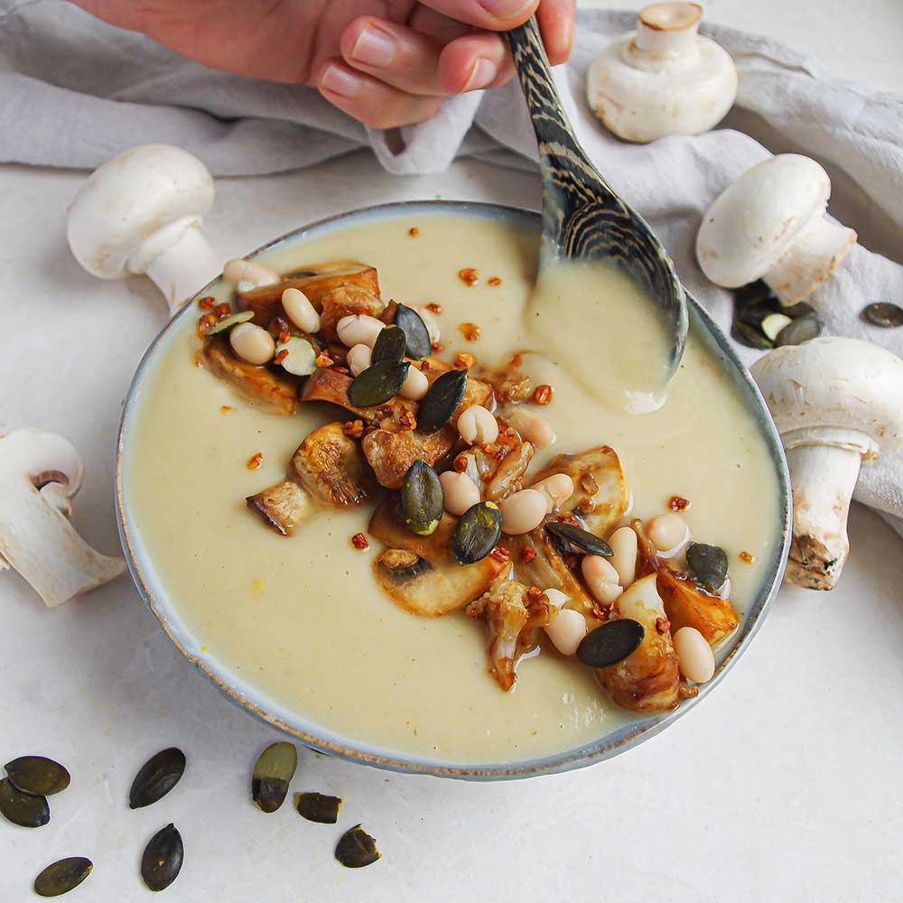 Proteinreiche Blumenkohl-Suppe