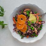 Wintergemüse-Salat mit Hirse und Erdnuss-Dressing