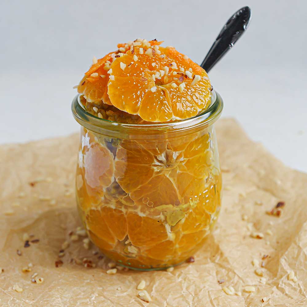 Karotten-Kurkuma-Porridge mit Orange