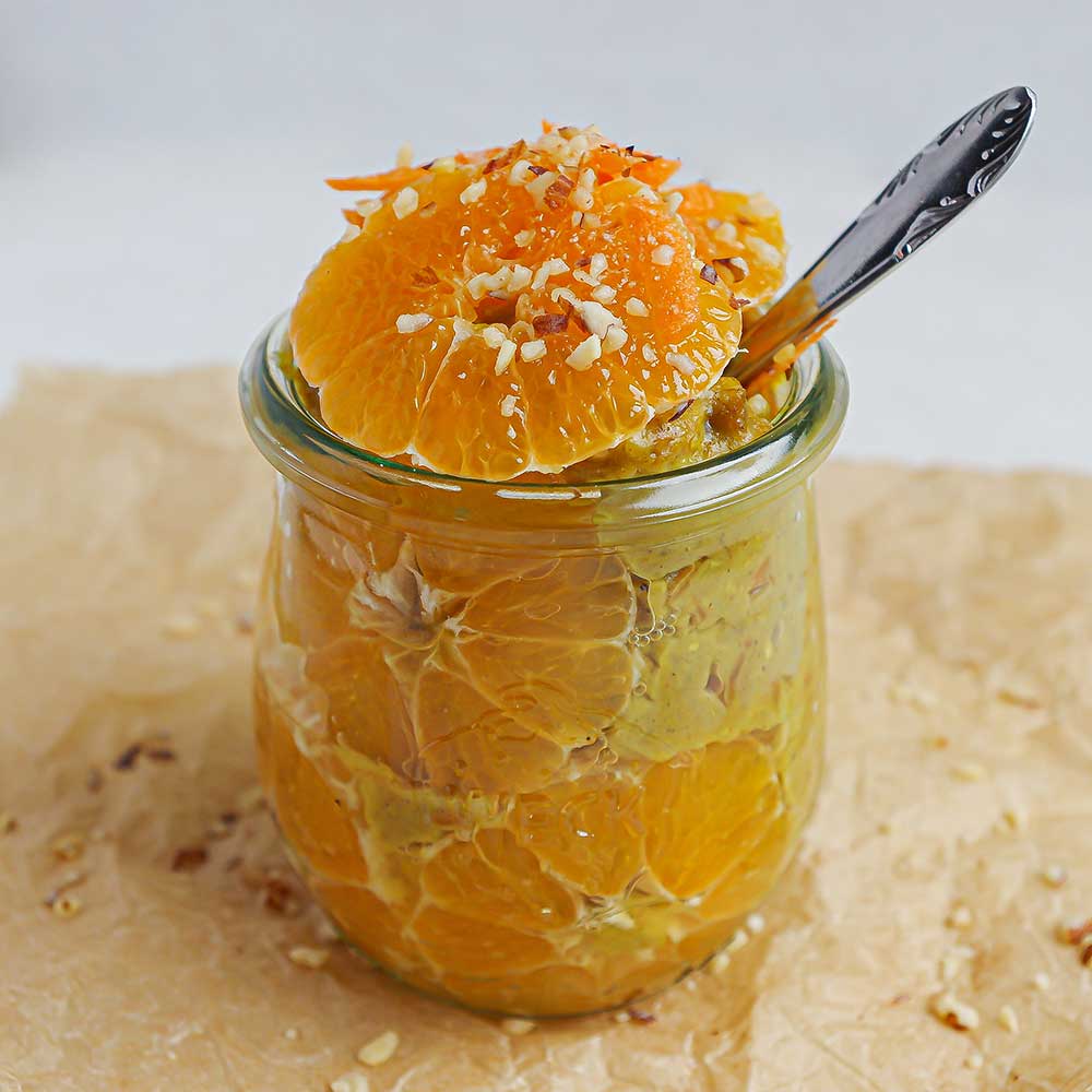 Karotten-Kurkuma-Porridge mit Orange