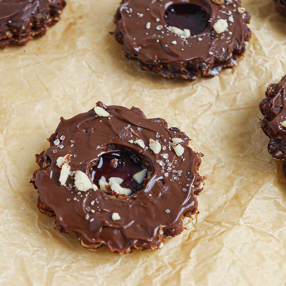 Schoko-Haselnuss-Kekse mit Dattelsüße