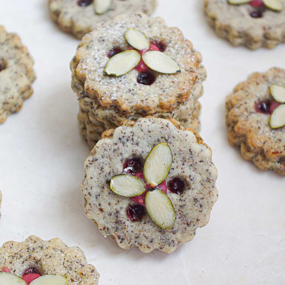 Vegane Mohn-Mürbteigkekse