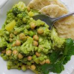 Grünes Curry mit Kichererbsen