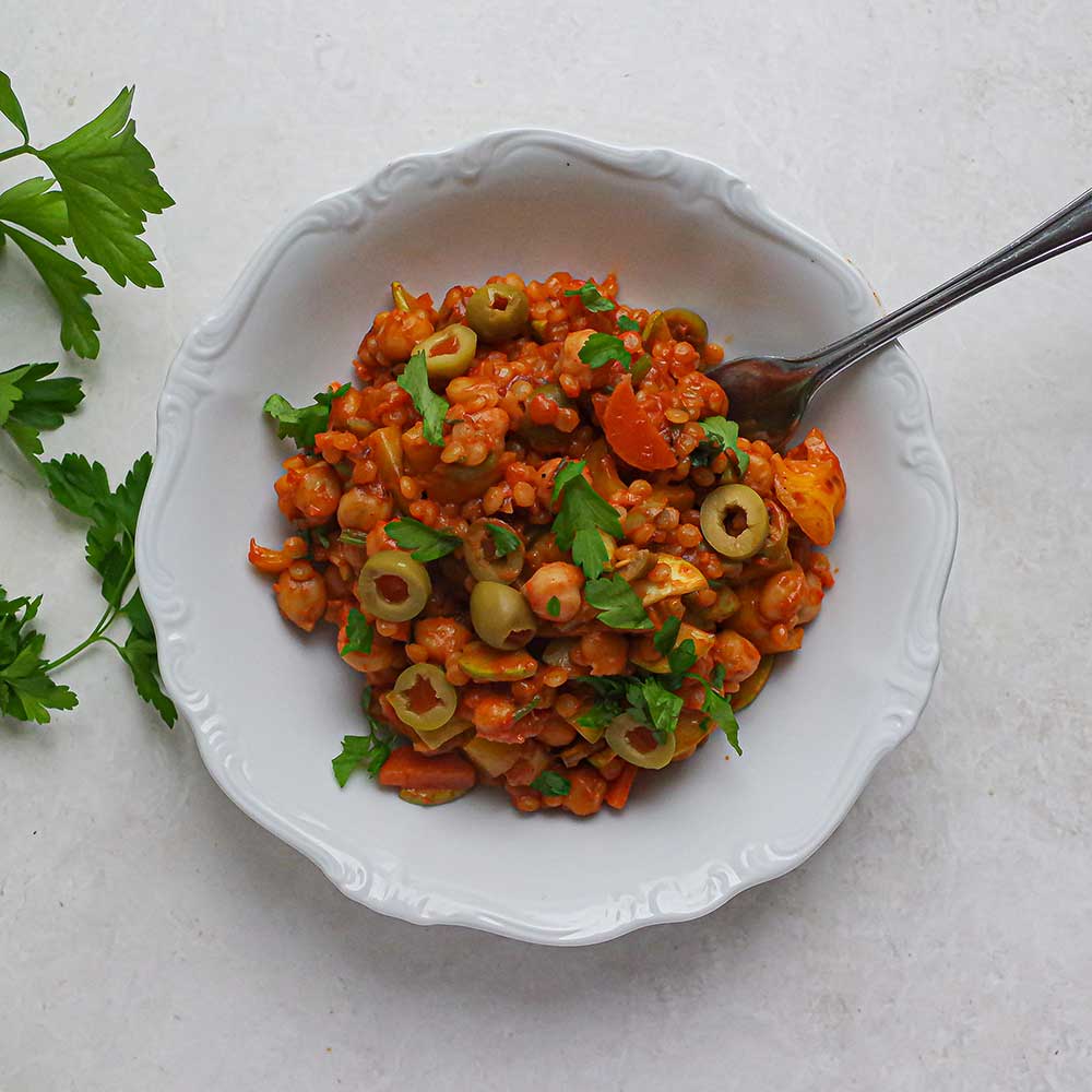 Mediterrane Couscous-Gemüsepfanne