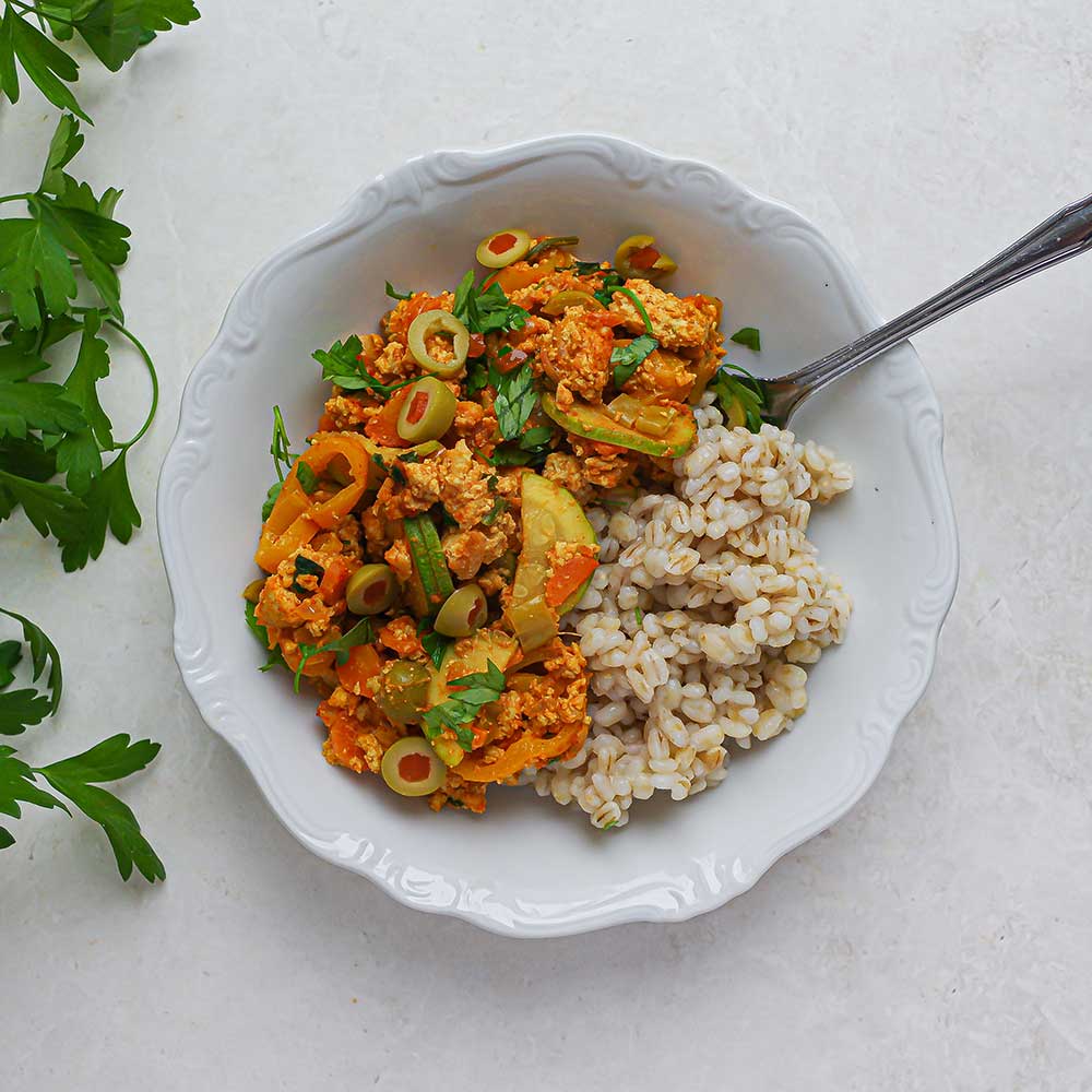 Mediterranes Tofu-Rührei