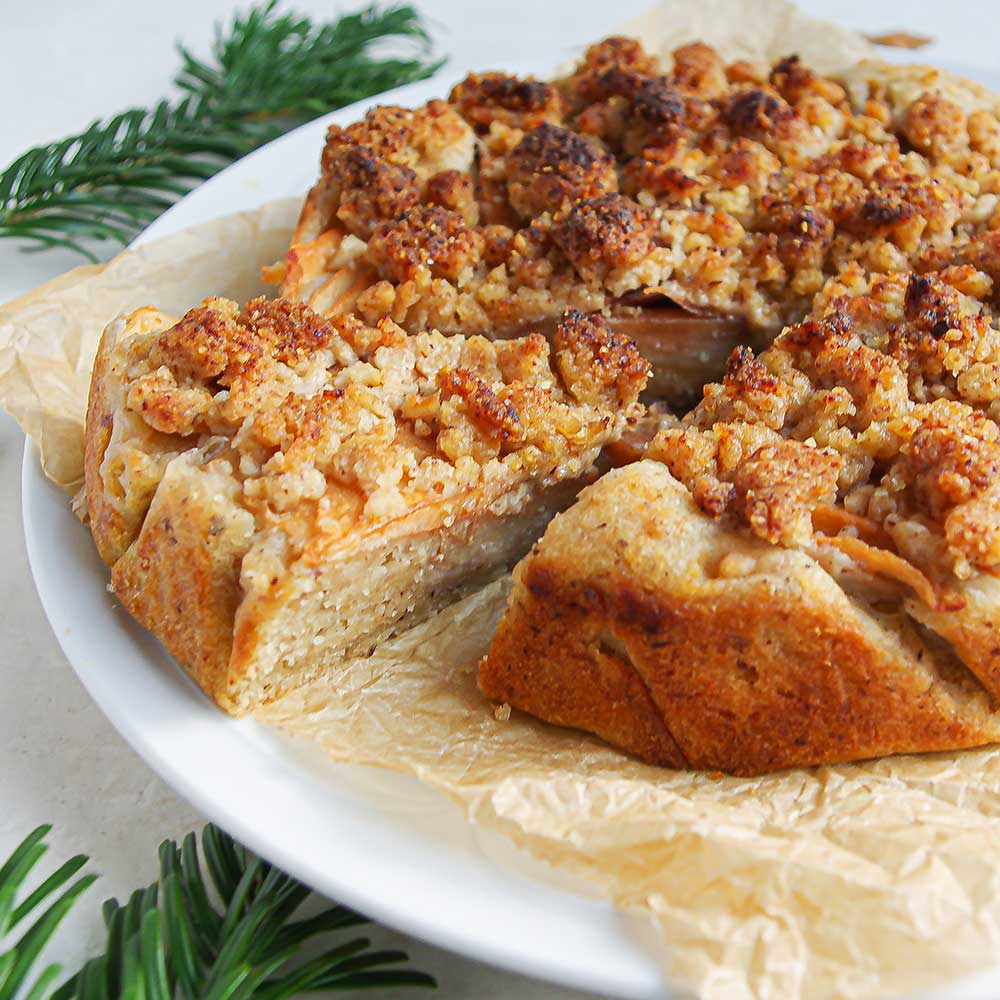 Streuselkuchen mit Dattelsüße