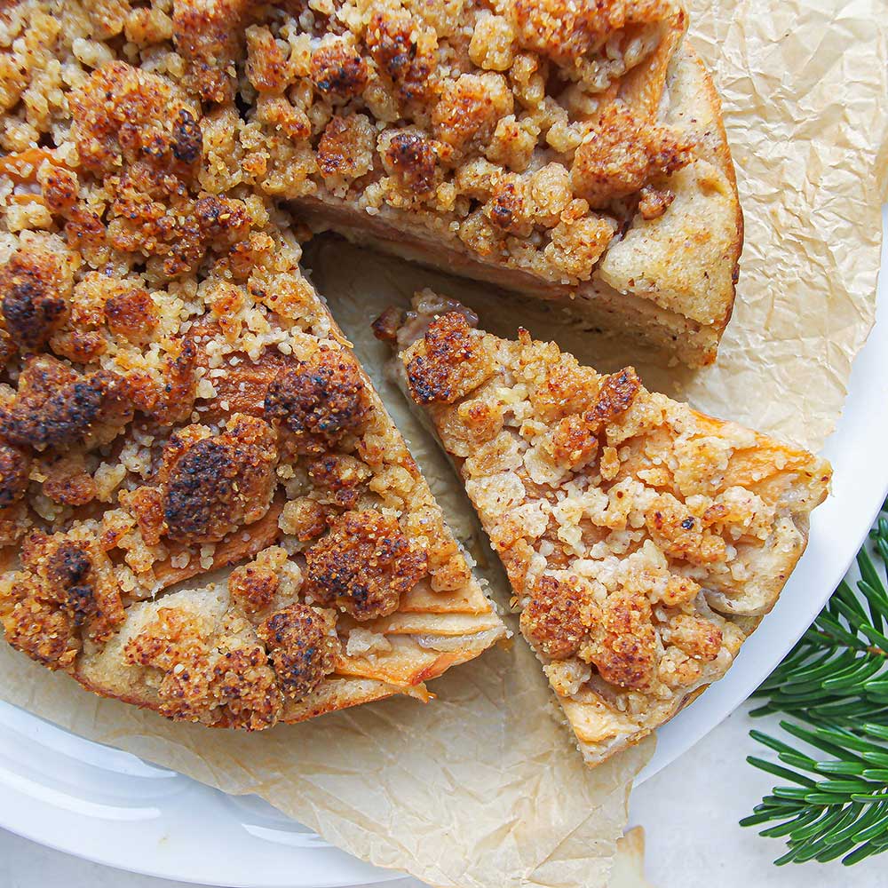 Streuselkuchen mit Dattelsüße