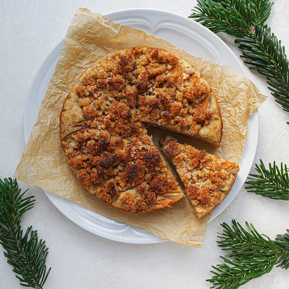 Streuselkuchen mit Dattelsüße