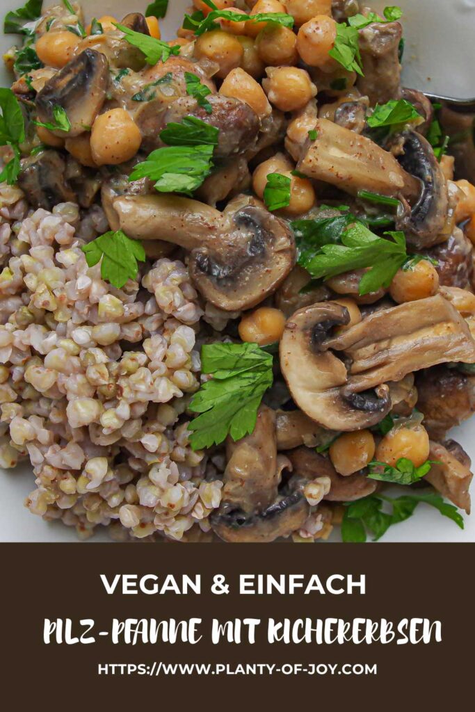 Vegane Pilz-Pfanne mit Kichererbsen Pin