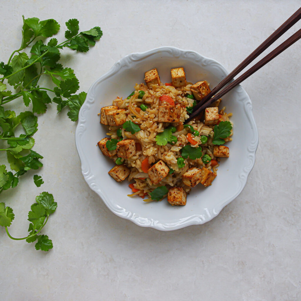 Gebratener Reis mit Tofu