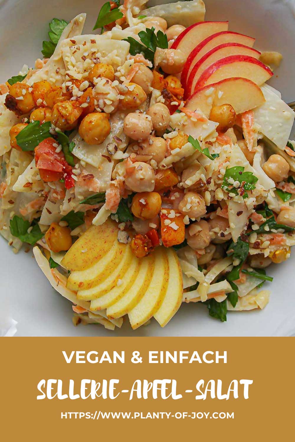 Warmer Sellerie-Apfel-Salat mit Kichererbsen – Planty of Joy