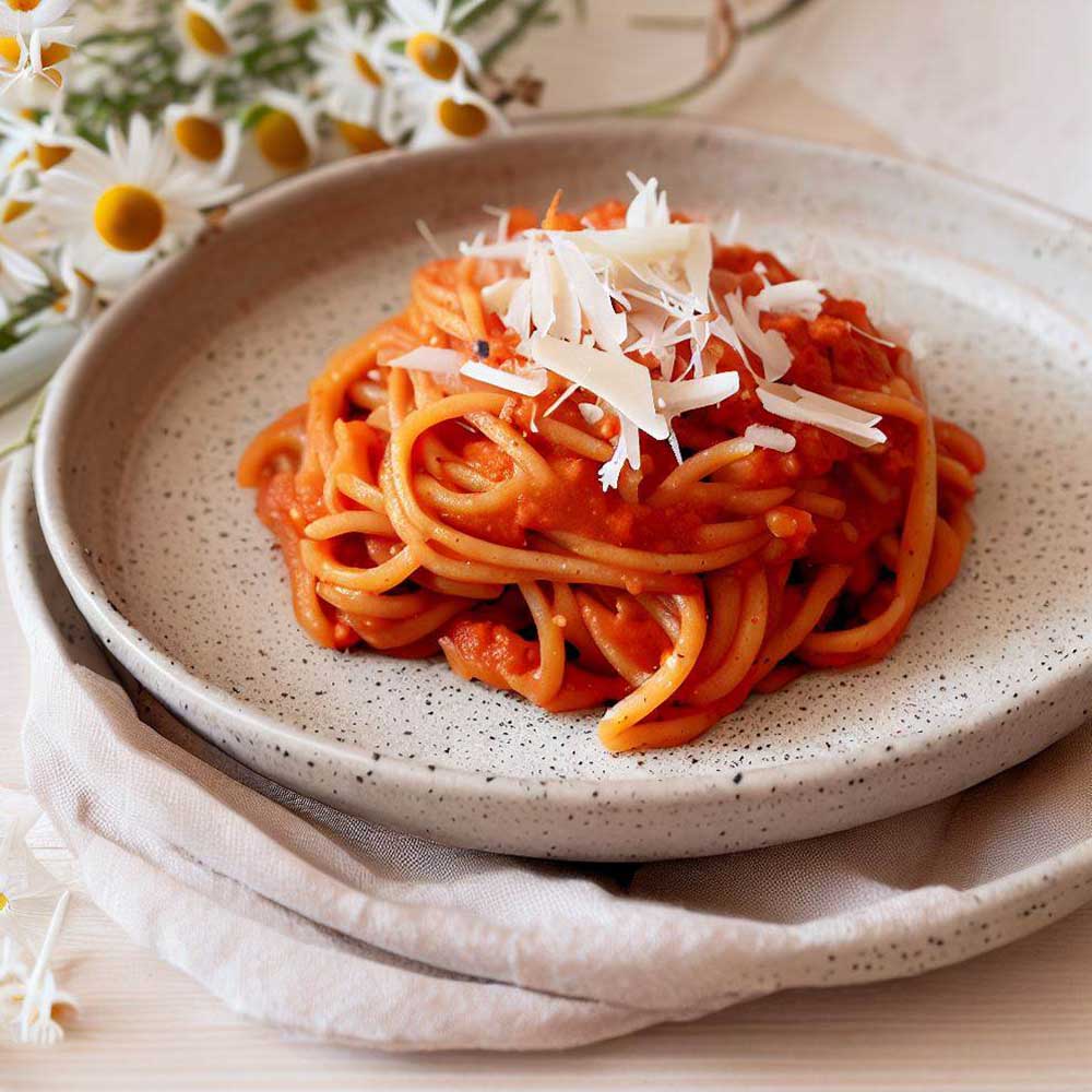 Spaghetti-mit-Tomatensauce
