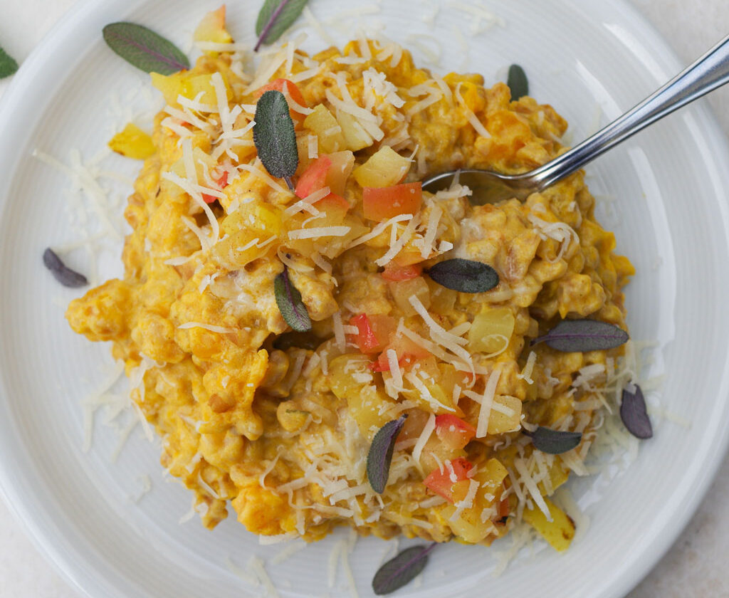 Cremiges Kürbis-Dinkel-Risotto
