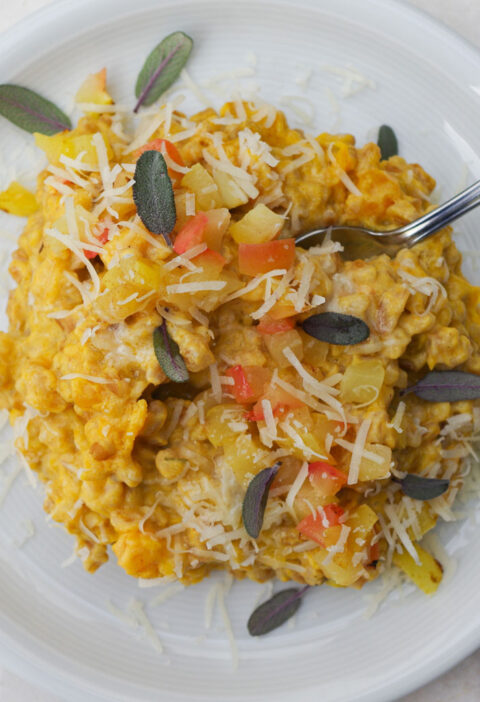 Cremiges Kürbis-Dinkel-Risotto