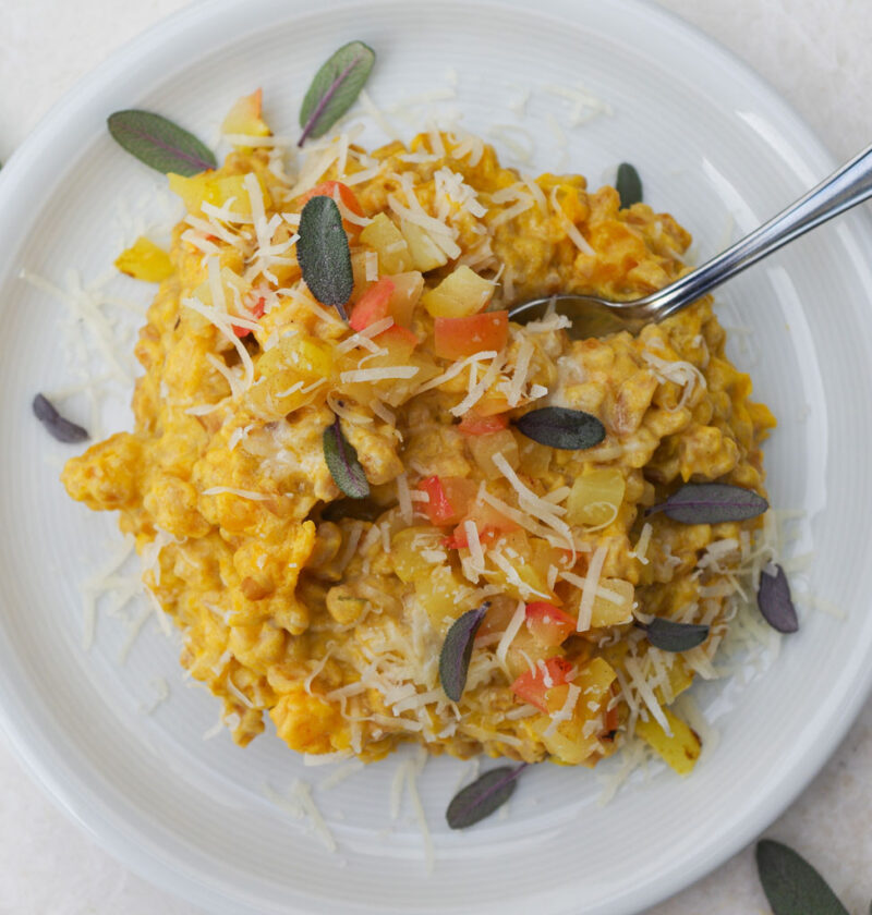 Cremiges Kürbis-Dinkel-Risotto